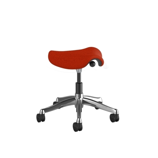 Saddle with Polished Aluminum/Graphite Trim frame - A